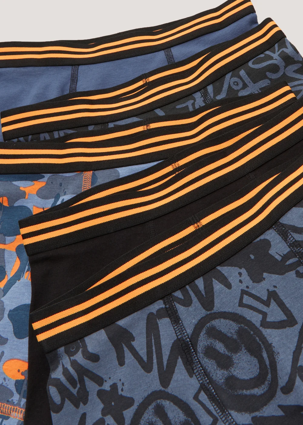 Boys 5 Pack Graffiti Trunks (4-13yrs) - Age 4 - 5 Years Image 2