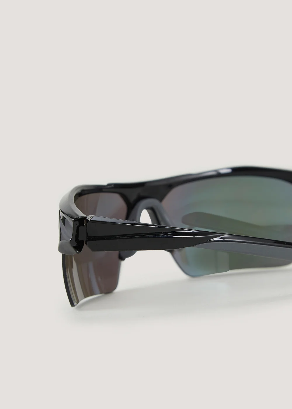 Black Sports Wrap Sunglasses - One Size Image 2