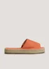 Coral Espadrille Mules - Size 3 Image 1