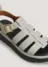 Stone Real Leather Chunky Gladiator Sandals - Size 3 Image 2