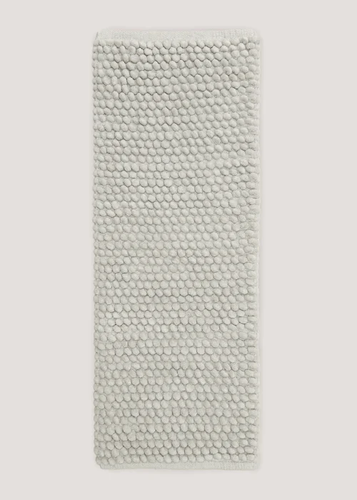 Grey Chunky Bobble Bath Runner (105cm x 40cm) Image 1
