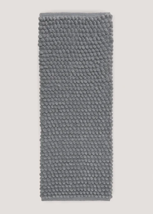 Blue Chunky Bobble Bath Runner (105cm x 40cm) Image 1