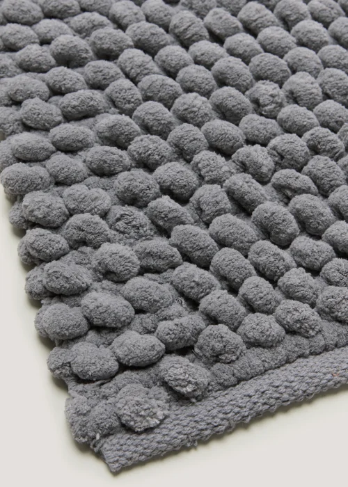 Blue Chunky Bobble Bath Runner (105cm x 40cm) Image 2