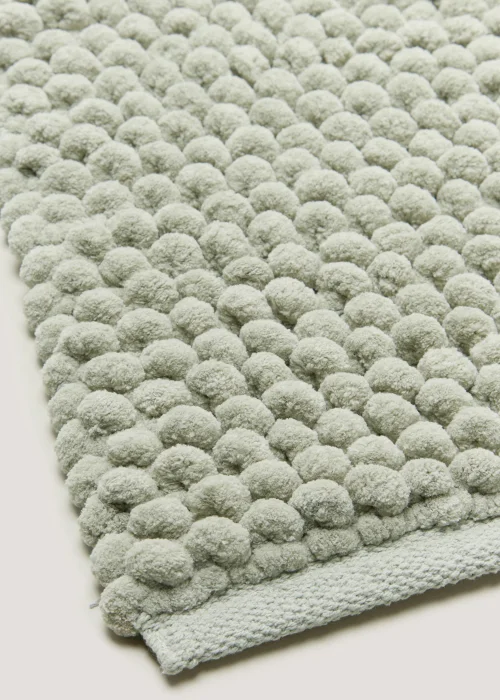 Sage Chunky Bobble Bath Runner (105cm x 40cm) Image 2