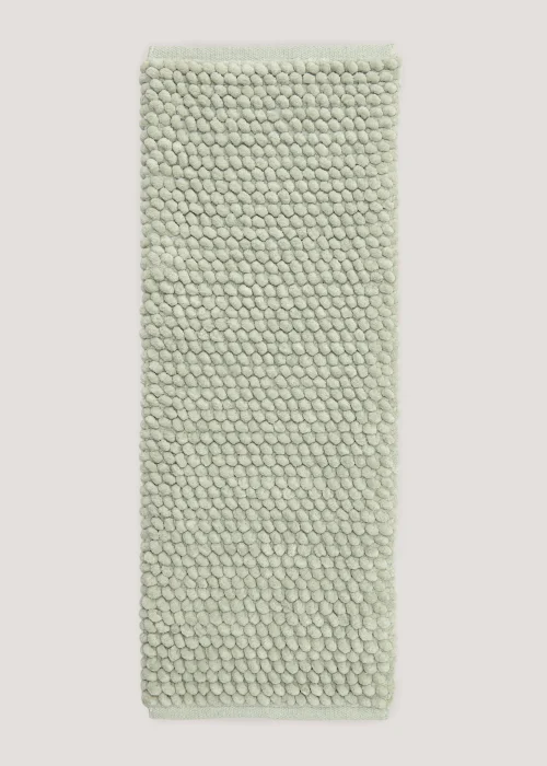 Sage Chunky Bobble Bath Runner (105cm x 40cm) Image 1