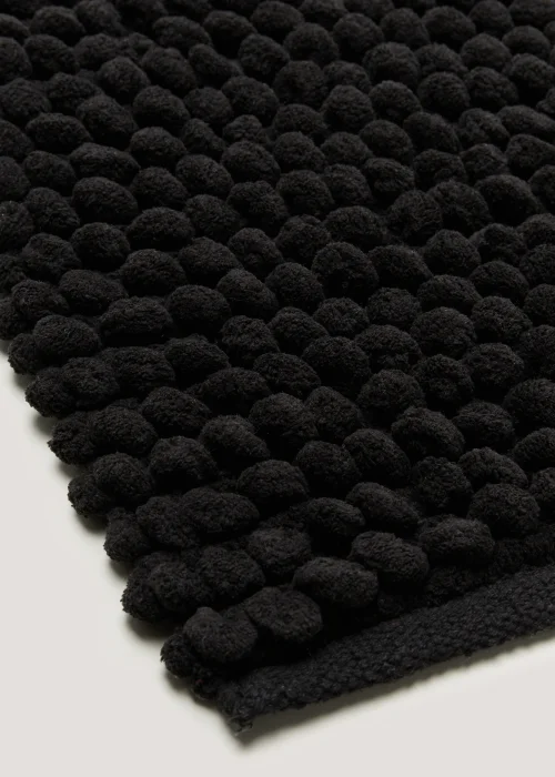 Black Chunky Bobble Shower Mat (50cm x 50cm) Image 2