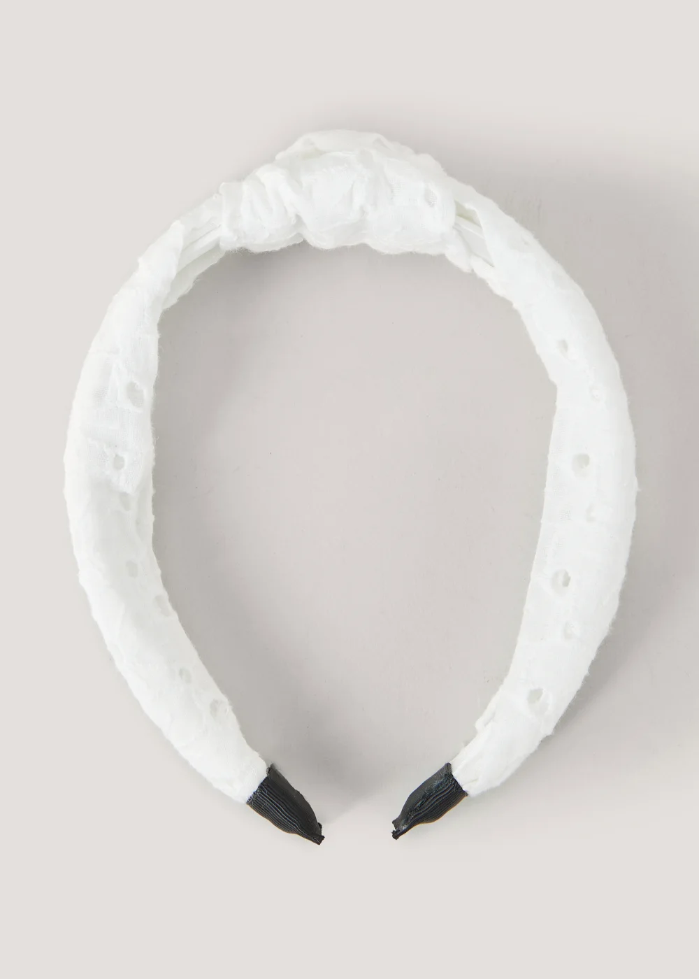 White Broidery Headband - One Size Image 1