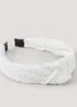 White Broidery Headband - One Size Image 2