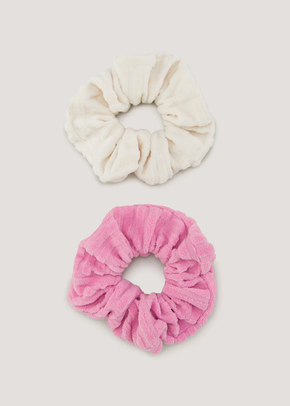 2 Pack Multicoloured Large Scrunchies - One Size Image 1