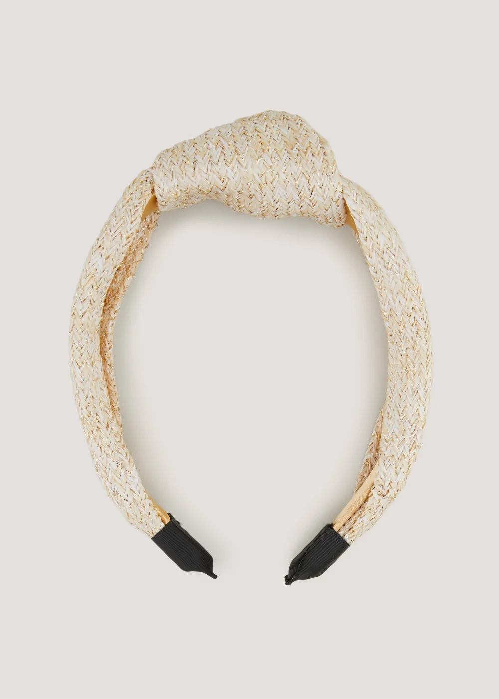 Natural Raffia Headband - One Size Image 1