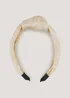 Natural Raffia Headband - One Size Image 1