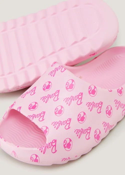 Kids Pink Barbie Sliders (Younger 10-Older 5) - Size 10 Infants Image 2