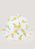 White Lemon Print Baby Sun Hat (Newborn-24mths) - Age 0 - 3 Months Image 1
