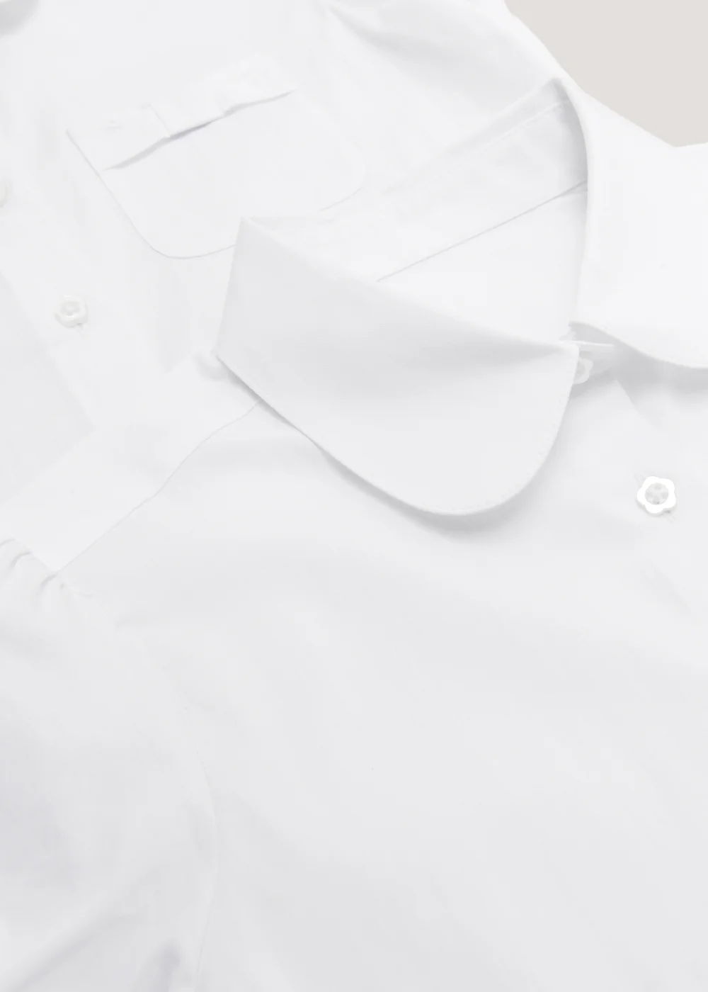 Girls 2 Pack White Stretch School Blouses (3-13yrs) - 3 Yrs Image 2
