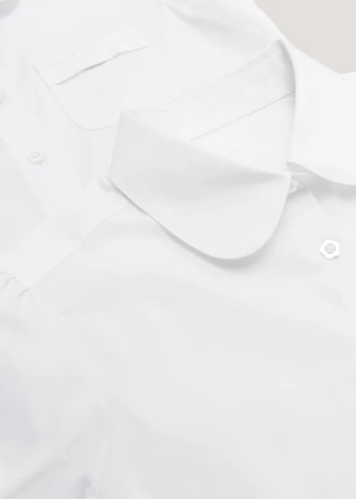 Girls 2 Pack White Stretch School Blouses (3-13yrs) - 3 Yrs Image 2
