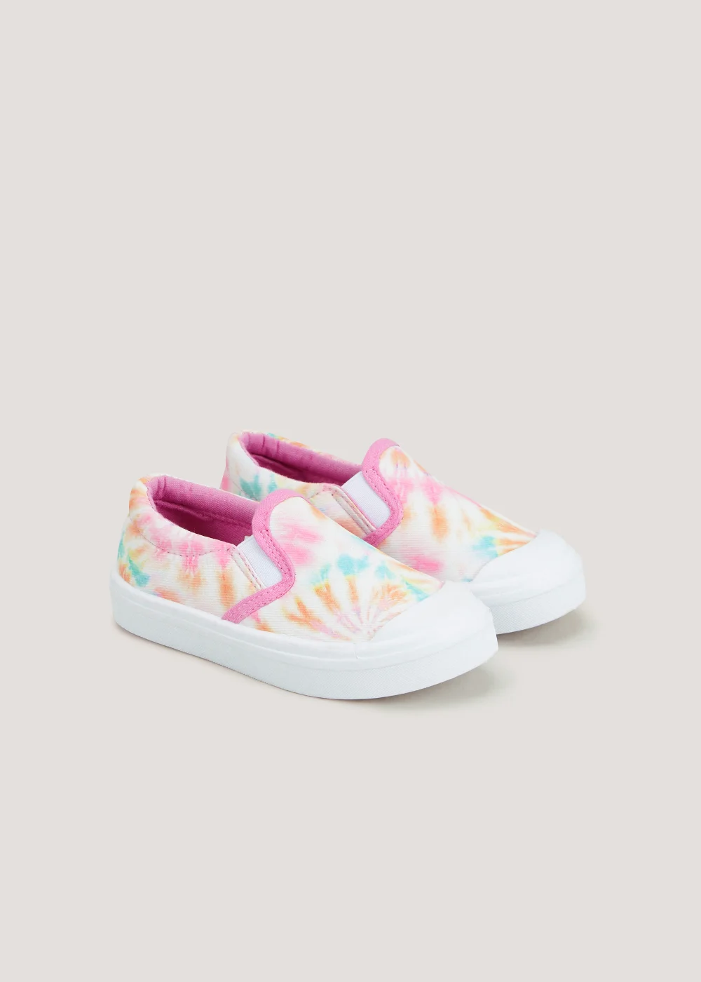 Girls Tie Dye Slip On Canvas Pumps (Younger 4-12) - Size 4 Infants Image 1
