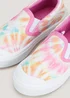 Girls Tie Dye Slip On Canvas Pumps (Younger 4-12) - Size 4 Infants Image 2