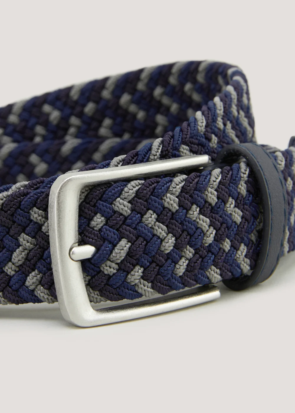 Navy Woven Stretch Belt - Small Image 2