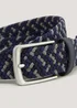Navy Woven Stretch Belt - Small Image 2