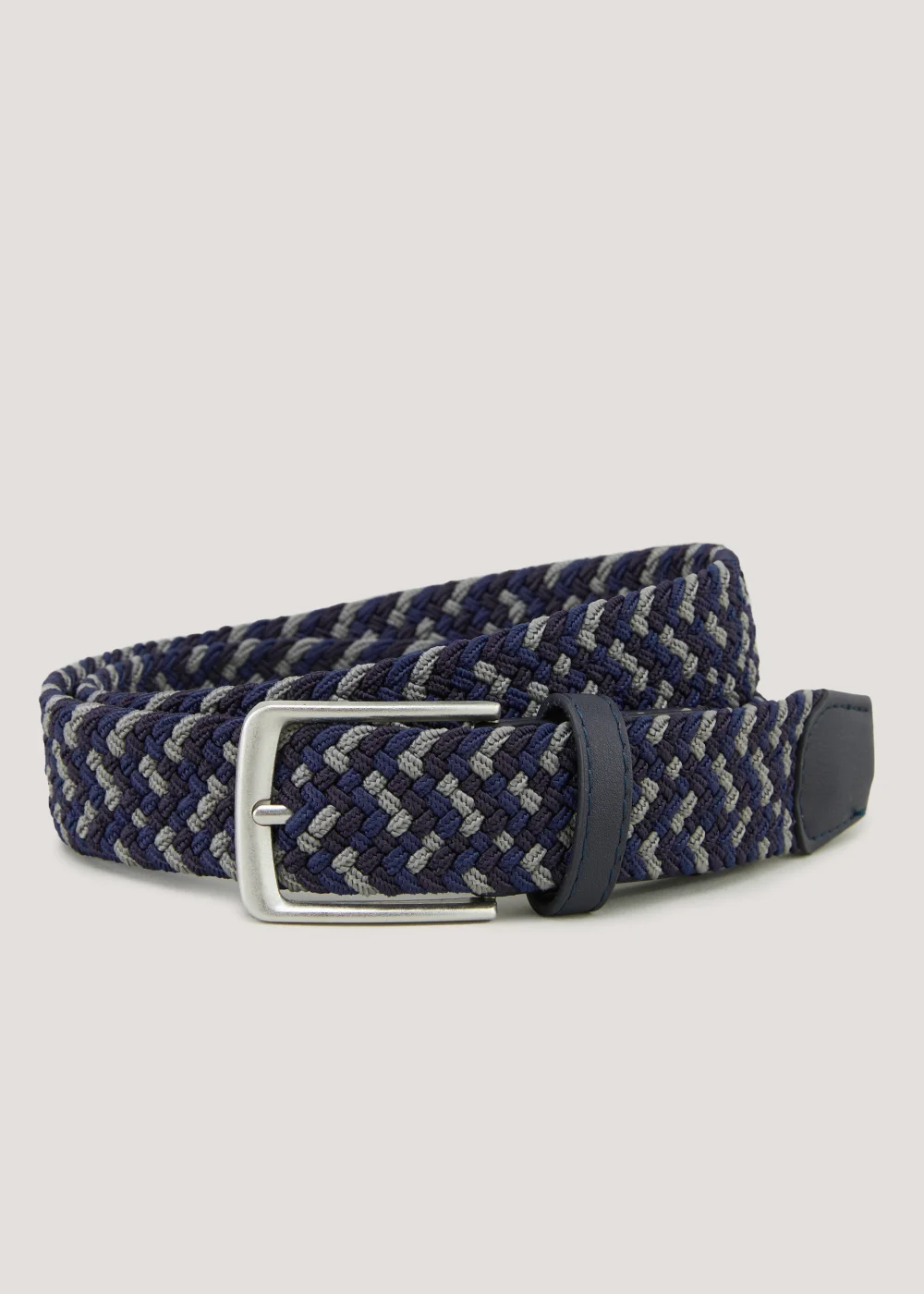 Navy Woven Stretch Belt - Small Image 1