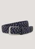 Navy Woven Stretch Belt - Small Image 1