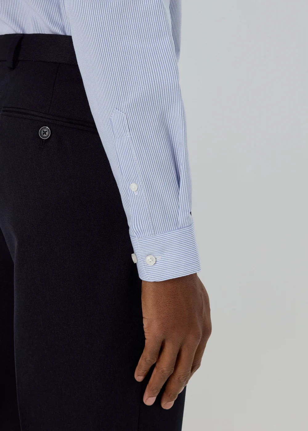 Taylor & Wright Blue Stripe Slim Fit Shirt - 15 Collar Image 5