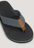 Grey Footbed Flip Flops - Size 6 Image 2