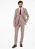 Broken Stitch Lancashire Blush Slim Fit Suit Trousers - 30 Waist 31 Leg Image 1