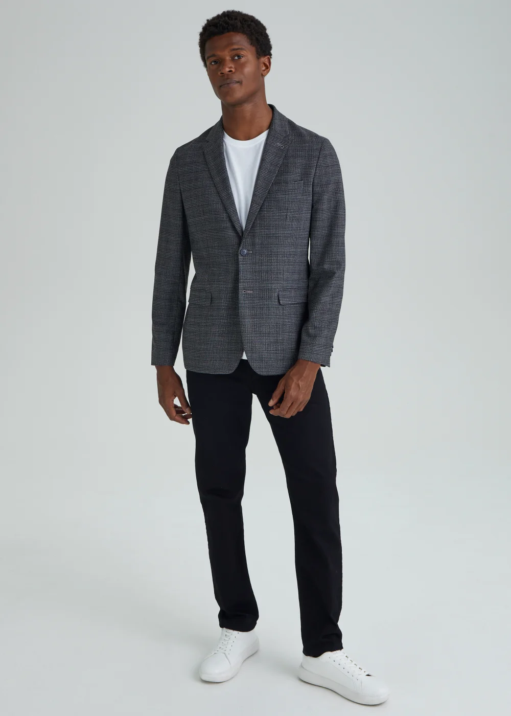 Taylor & Wright Wilson Navy Check Suit Jacket - 38 Chest Regular Image 4