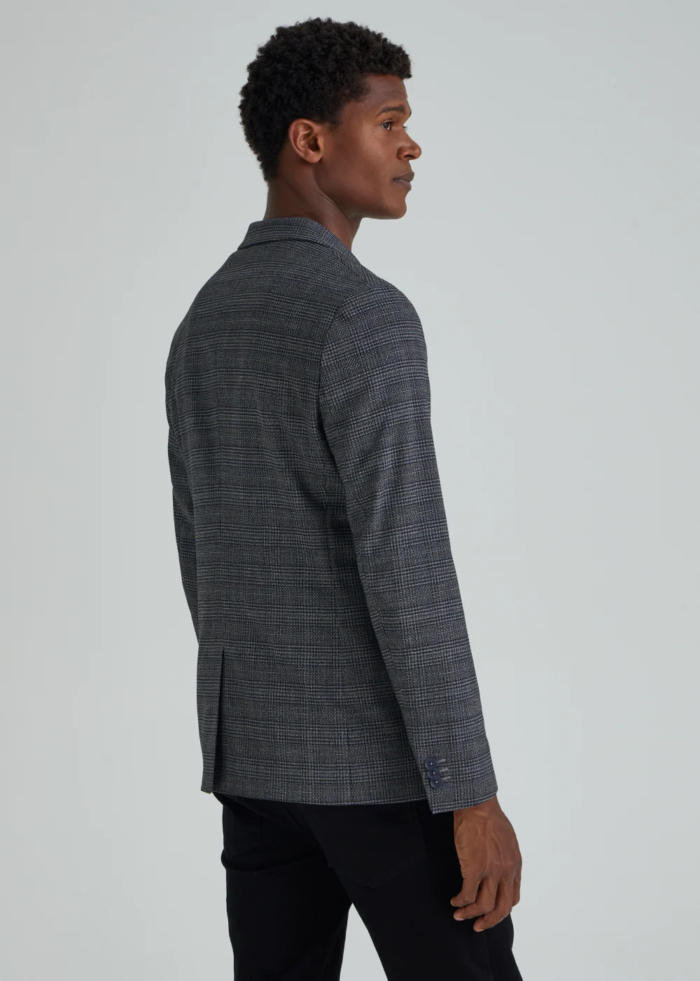 Taylor & Wright Wilson Navy Check Suit Jacket - 38 Chest Regular Image 2