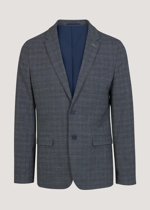 Taylor & Wright Wilson Navy Check Suit Jacket - 38 Chest Regular Image 5