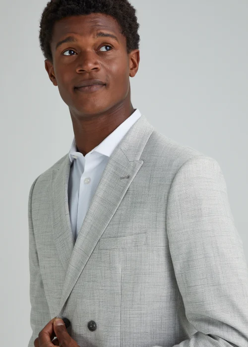 Taylor & Wright Murphy Grey Check Suit Jacket - 38 Chest Regular Image 3