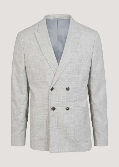 Taylor & Wright Murphy Grey Check Suit Jacket - 38 Chest Regular Image 5