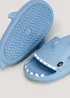 Boys Blue Shark Sliders (Younger 10-Older 2) - Size 1 - 2 Image 2