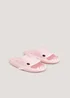 Girls Pink Shark Sliders (Younger 10-Older 2) - Size 1 - 2 Image 1