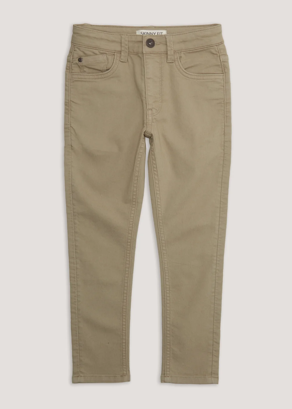 Boys Beige Skinny Fit Jeans (4-13yrs) - Age 6 Years Image 1