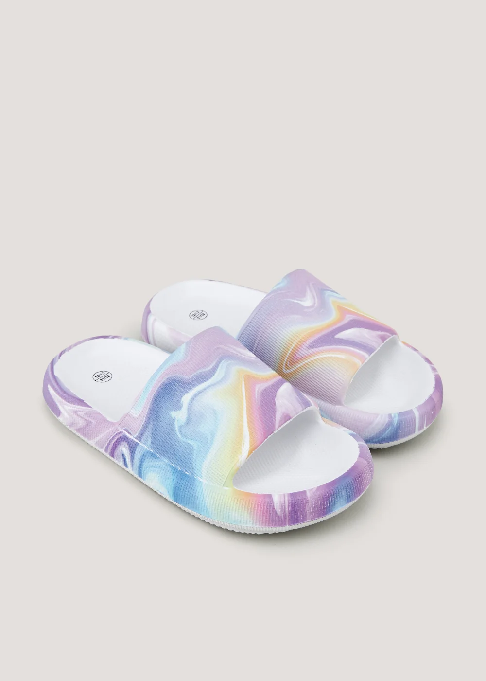 Girls Tie Dye Chunky Sliders (Younger 10-Older 5) - Size 1 Image 1