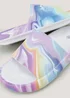 Girls Tie Dye Chunky Sliders (Younger 10-Older 5) - Size 1 Image 2