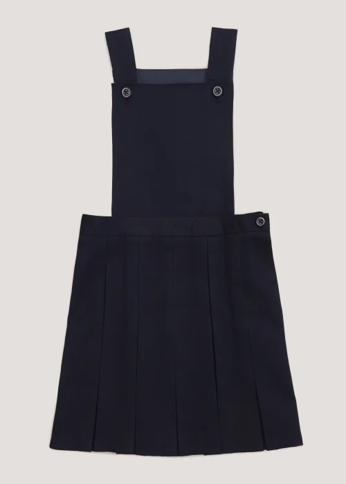 Girls Navy Box Pleat School Pinafore (3-16yrs) - 3 Yrs Image 1