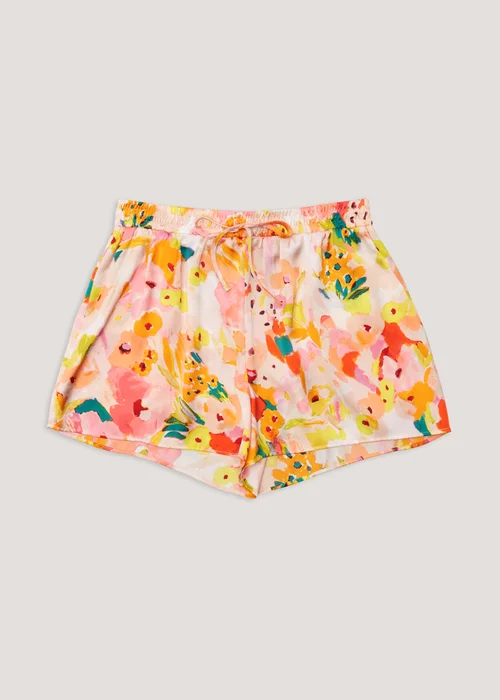 Be Beau Multicoloured Floral Satin Shorts - 8 Image 5