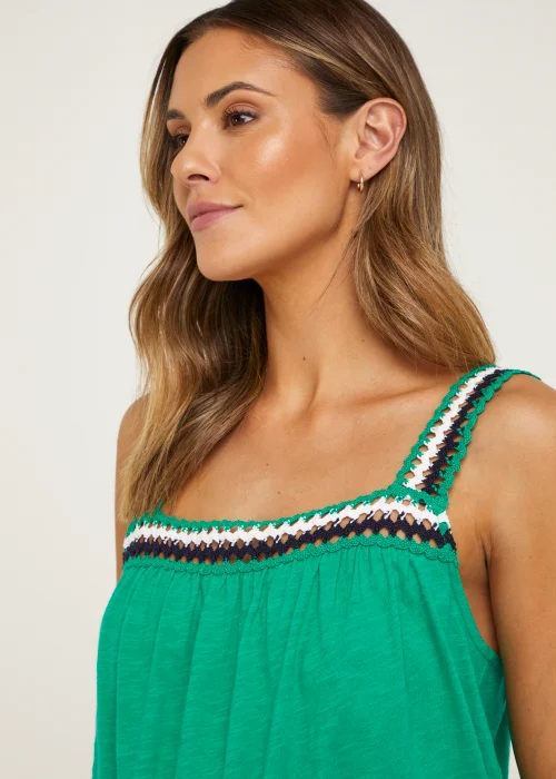 Green Crochet Lace Top - Small Image 3