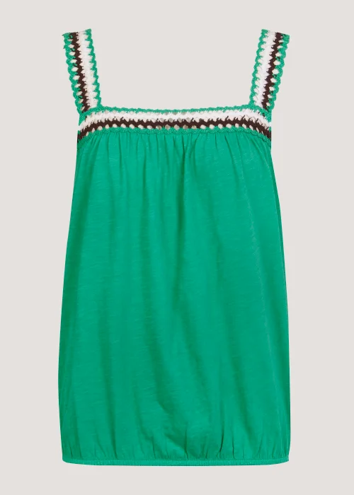 Green Crochet Lace Top - Small Image 5