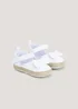 White Espadrille Soft Sole Baby Shoes (Newborn-18mths) - Age 0 - 3 Months Image 1