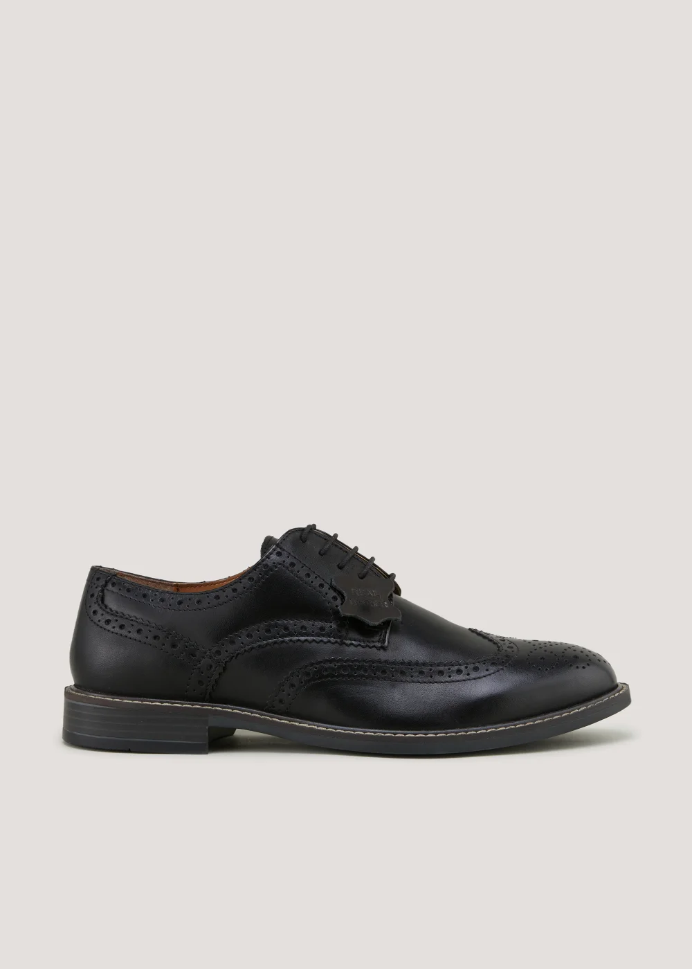 Black Real Leather Brogues - 6 Image 1