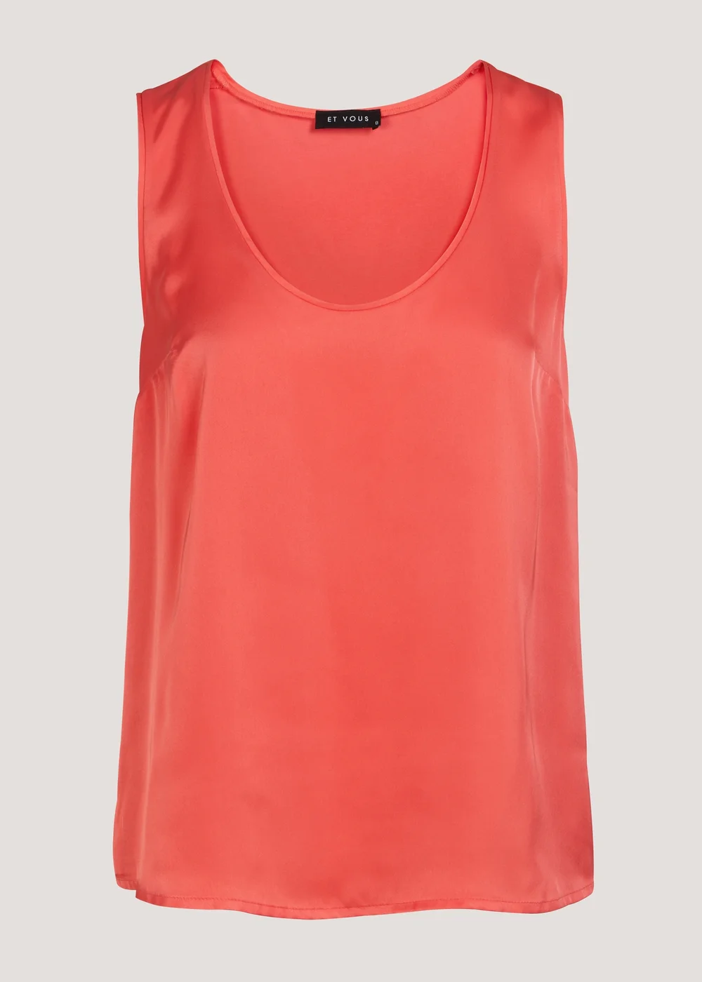Et Vous Coral Satin Vest Top - Size 8 Image 5