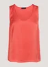 Et Vous Coral Satin Vest Top - Size 8 Image 5