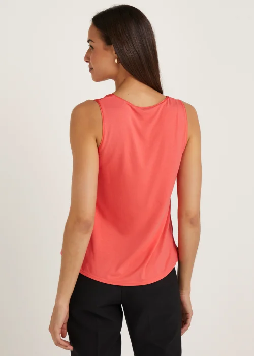 Et Vous Coral Satin Vest Top - Size 8 Image 2