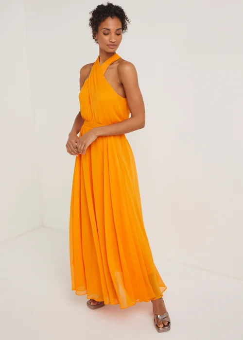 Et Vous Orange Cross Front Maxi Dress - 8 Image 4