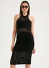 Et Vous Black Crochet Lace Halter Neck Midi Dress - 8 Image 4