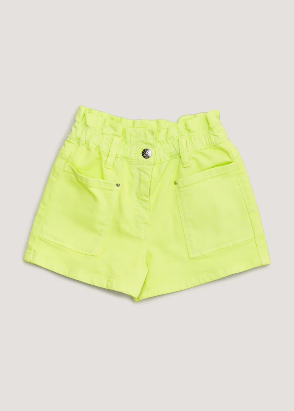 Girls Lime Paper Bag Denim Shorts (4-13yrs) - 8 Yrs Image 1